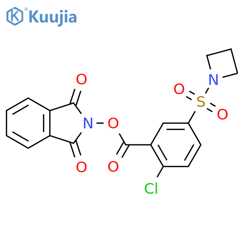 1,3-dioxo-2,3-dihydro-1H-isoindol-2-yl 5-(azetidine-1-sulfonyl)-2-chlorobenzoate structure