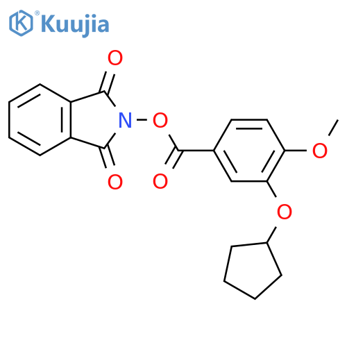 1,3-dioxo-2,3-dihydro-1H-isoindol-2-yl 3-(cyclopentyloxy)-4-methoxybenzoate structure