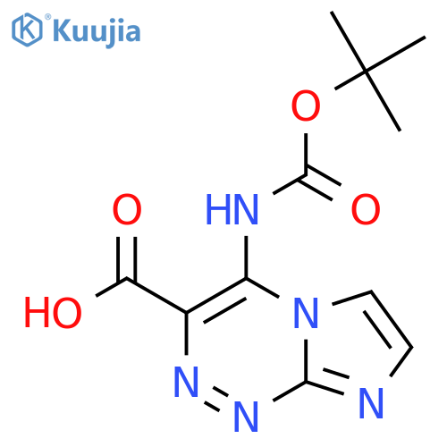 4-{[(Tert-butoxy)carbonyl]amino}imidazo[2,1-c][1,2,4]triazine-3-carboxylic acid structure