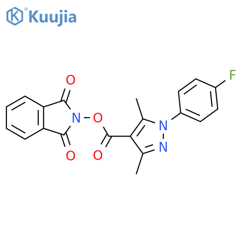 1,3-dioxo-2,3-dihydro-1H-isoindol-2-yl 1-(4-fluorophenyl)-3,5-dimethyl-1H-pyrazole-4-carboxylate structure