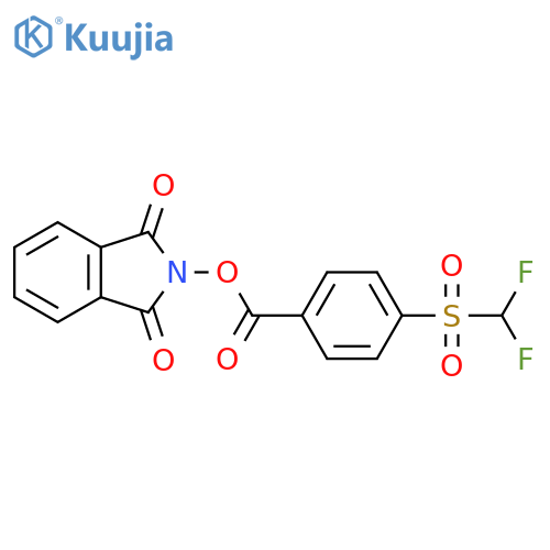 1,3-dioxo-2,3-dihydro-1H-isoindol-2-yl 4-difluoromethanesulfonylbenzoate structure