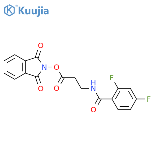 1,3-dioxo-2,3-dihydro-1H-isoindol-2-yl 3-[(2,4-difluorophenyl)formamido]propanoate structure