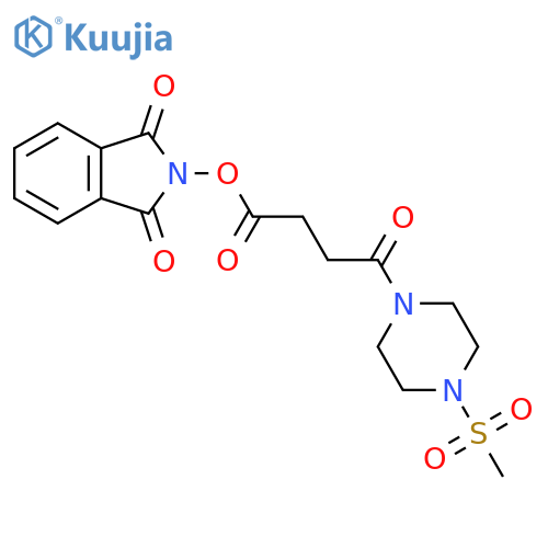 1,3-dioxo-2,3-dihydro-1H-isoindol-2-yl 4-(4-methanesulfonylpiperazin-1-yl)-4-oxobutanoate structure