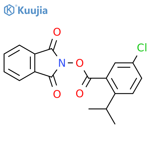 1,3-dioxo-2,3-dihydro-1H-isoindol-2-yl 5-chloro-2-(propan-2-yl)benzoate structure