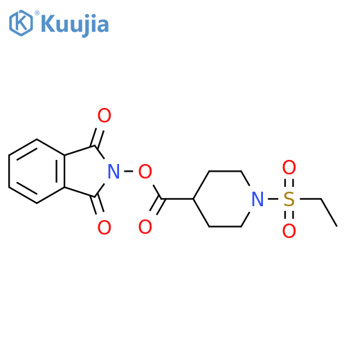 1,3-dioxo-2,3-dihydro-1H-isoindol-2-yl 1-(ethanesulfonyl)piperidine-4-carboxylate structure