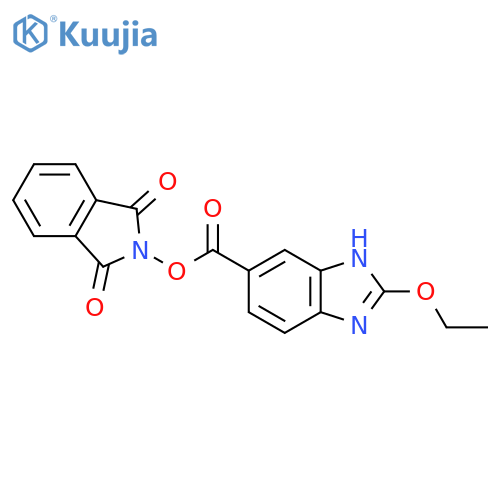 1,3-dioxo-2,3-dihydro-1H-isoindol-2-yl 2-ethoxy-1H-1,3-benzodiazole-5-carboxylate structure