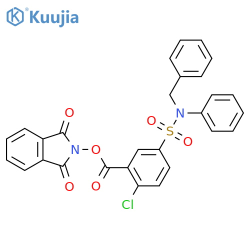 1,3-dioxo-2,3-dihydro-1H-isoindol-2-yl 5-[benzyl(phenyl)sulfamoyl]-2-chlorobenzoate structure
