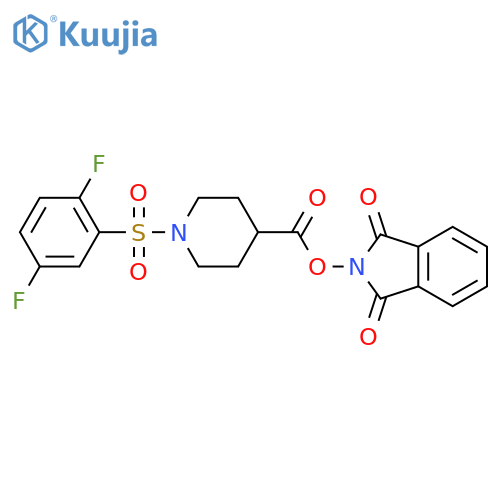 1,3-dioxo-2,3-dihydro-1H-isoindol-2-yl 1-(2,5-difluorobenzenesulfonyl)piperidine-4-carboxylate structure