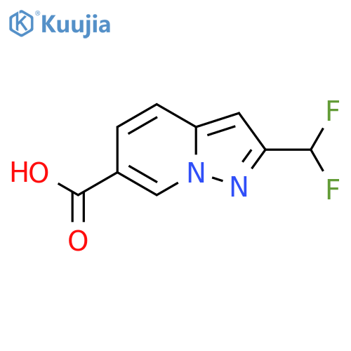 2-(Difluoromethyl)pyrazolo[1,5-a]pyridine-6-carboxylic acid structure