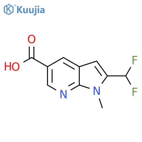 2-(Difluoromethyl)-1-methylpyrrolo[2,3-b]pyridine-5-carboxylic acid structure