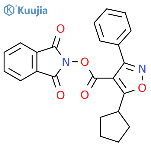 1,3-dioxo-2,3-dihydro-1H-isoindol-2-yl 5-cyclopentyl-3-phenyl-1,2-oxazole-4-carboxylate structure