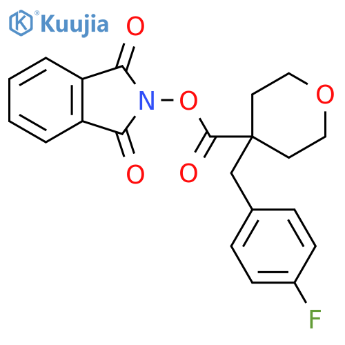 1,3-dioxo-2,3-dihydro-1H-isoindol-2-yl 4-[(4-fluorophenyl)methyl]oxane-4-carboxylate structure