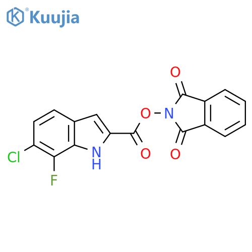 1,3-dioxo-2,3-dihydro-1H-isoindol-2-yl 6-chloro-7-fluoro-1H-indole-2-carboxylate structure