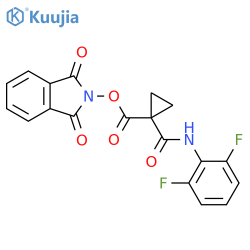 1,3-dioxo-2,3-dihydro-1H-isoindol-2-yl 1-[(2,6-difluorophenyl)carbamoyl]cyclopropane-1-carboxylate structure