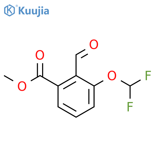 Methyl 3-(difluoromethoxy)-2-formylbenzoate structure