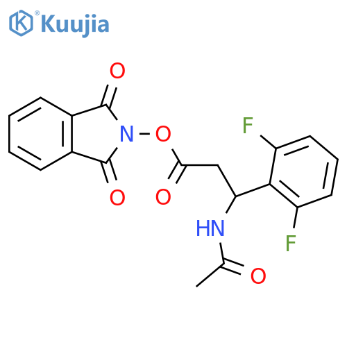 1,3-dioxo-2,3-dihydro-1H-isoindol-2-yl 3-(2,6-difluorophenyl)-3-acetamidopropanoate structure