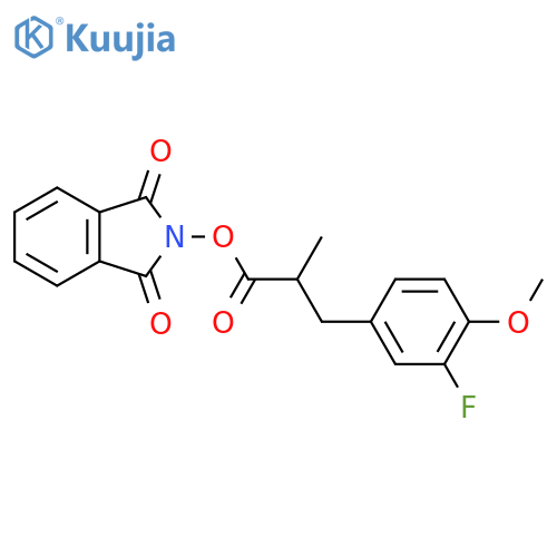 1,3-dioxo-2,3-dihydro-1H-isoindol-2-yl 3-(3-fluoro-4-methoxyphenyl)-2-methylpropanoate structure