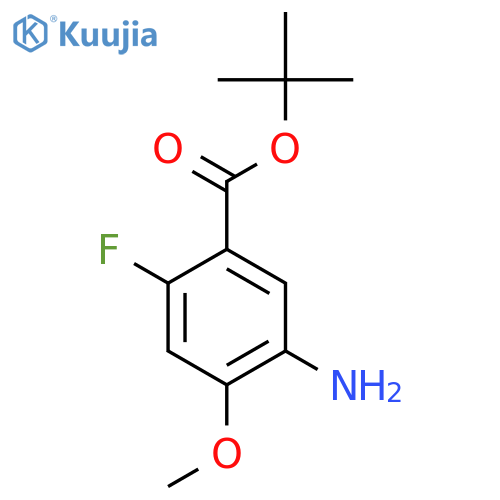 Tert-butyl 5-amino-2-fluoro-4-methoxybenzoate structure