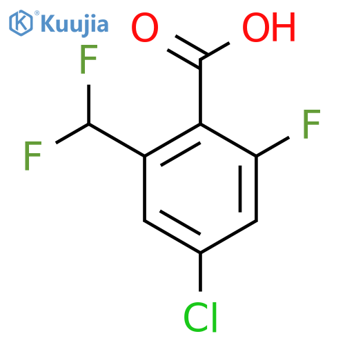 4-Chloro-2-(difluoromethyl)-6-fluorobenzoic acid structure