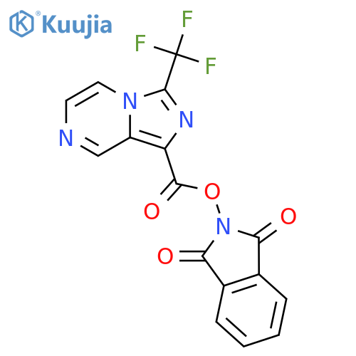 1,3-dioxo-2,3-dihydro-1H-isoindol-2-yl 3-(trifluoromethyl)imidazo[1,5-a]pyrazine-1-carboxylate structure