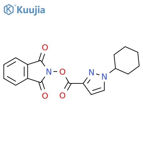 1,3-dioxo-2,3-dihydro-1H-isoindol-2-yl 1-cyclohexyl-1H-pyrazole-3-carboxylate structure