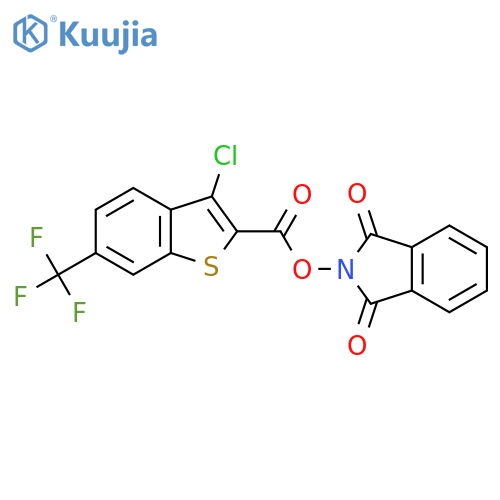 1,3-dioxo-2,3-dihydro-1H-isoindol-2-yl 3-chloro-6-(trifluoromethyl)-1-benzothiophene-2-carboxylate structure