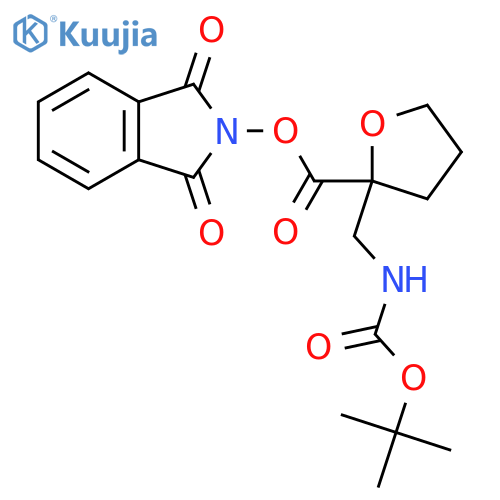 1,3-dioxo-2,3-dihydro-1H-isoindol-2-yl 2-({[(tert-butoxy)carbonyl]amino}methyl)oxolane-2-carboxylate structure