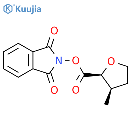 rac-1,3-dioxo-2,3-dihydro-1H-isoindol-2-yl (2R,3S)-3-methyloxolane-2-carboxylate structure