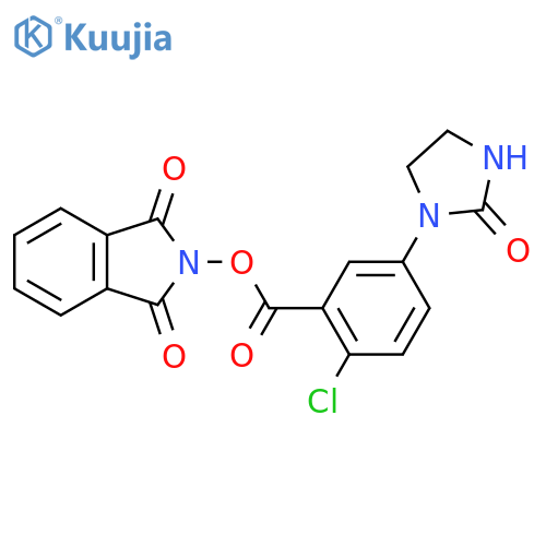 1,3-dioxo-2,3-dihydro-1H-isoindol-2-yl 2-chloro-5-(2-oxoimidazolidin-1-yl)benzoate structure
