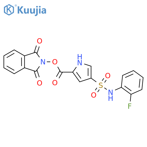 1,3-dioxo-2,3-dihydro-1H-isoindol-2-yl 4-[(2-fluorophenyl)sulfamoyl]-1H-pyrrole-2-carboxylate structure