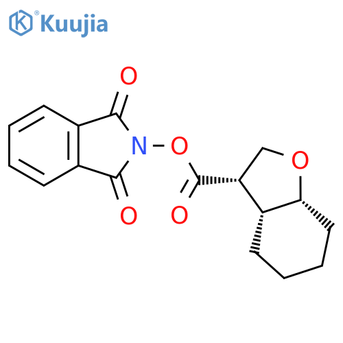 rac-1,3-dioxo-2,3-dihydro-1H-isoindol-2-yl (3R,3aS,7aS)-octahydro-1-benzofuran-3-carboxylate structure