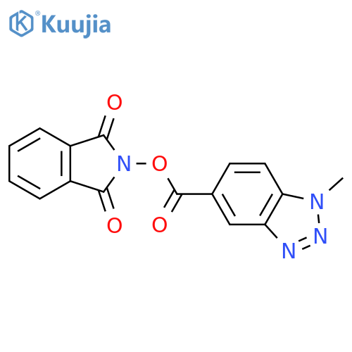 1,3-dioxo-2,3-dihydro-1H-isoindol-2-yl 1-methyl-1H-1,2,3-benzotriazole-5-carboxylate structure