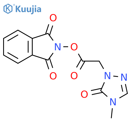 1,3-dioxo-2,3-dihydro-1H-isoindol-2-yl 2-(4-methyl-5-oxo-4,5-dihydro-1H-1,2,4-triazol-1-yl)acetate structure