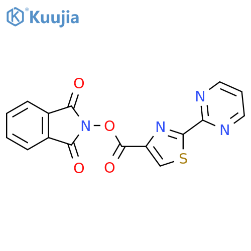 1,3-dioxo-2,3-dihydro-1H-isoindol-2-yl 2-(pyrimidin-2-yl)-1,3-thiazole-4-carboxylate structure