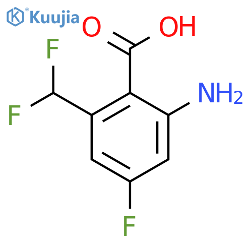 2-Amino-6-(difluoromethyl)-4-fluorobenzoic acid structure