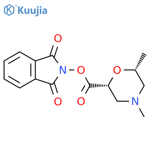 rac-1,3-dioxo-2,3-dihydro-1H-isoindol-2-yl (2R,6R)-4,6-dimethylmorpholine-2-carboxylate structure
