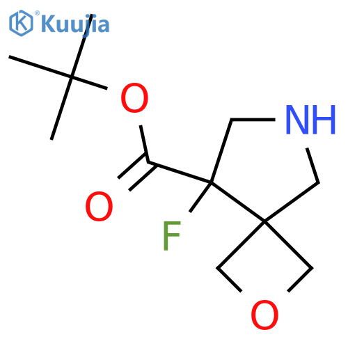 Tert-butyl 5-fluoro-2-oxa-7-azaspiro[3.4]octane-5-carboxylate structure