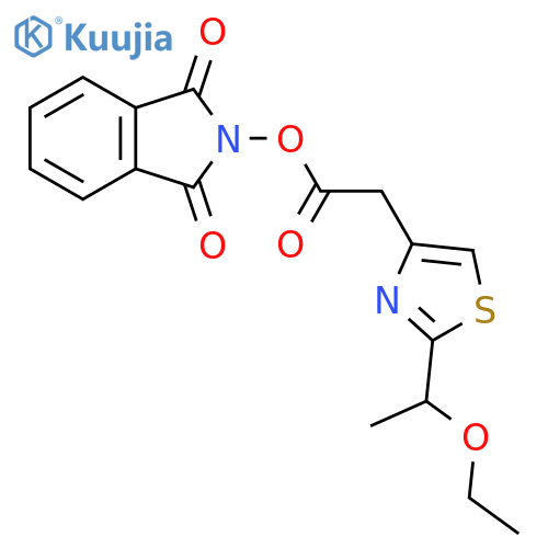 1,3-dioxo-2,3-dihydro-1H-isoindol-2-yl 2-[2-(1-ethoxyethyl)-1,3-thiazol-4-yl]acetate structure