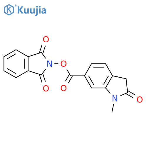 1,3-dioxo-2,3-dihydro-1H-isoindol-2-yl 1-methyl-2-oxo-2,3-dihydro-1H-indole-6-carboxylate structure
