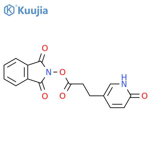 1,3-dioxo-2,3-dihydro-1H-isoindol-2-yl 3-(6-oxo-1,6-dihydropyridin-3-yl)propanoate structure