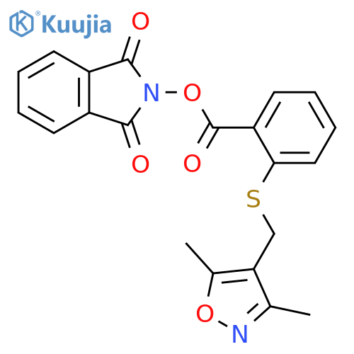 1,3-dioxo-2,3-dihydro-1H-isoindol-2-yl 2-{[(dimethyl-1,2-oxazol-4-yl)methyl]sulfanyl}benzoate structure