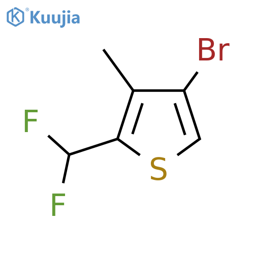 4-Bromo-2-(difluoromethyl)-3-methylthiophene structure