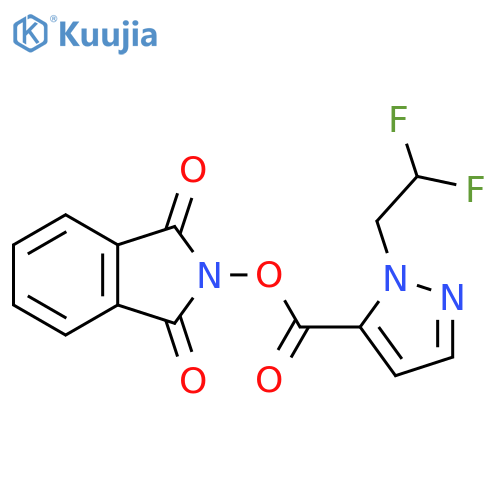 1,3-dioxo-2,3-dihydro-1H-isoindol-2-yl 1-(2,2-difluoroethyl)-1H-pyrazole-5-carboxylate structure