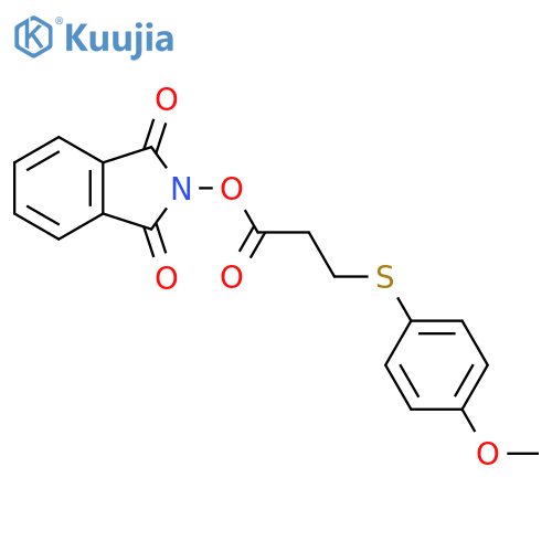 1,3-dioxo-2,3-dihydro-1H-isoindol-2-yl 3-[(4-methoxyphenyl)sulfanyl]propanoate structure