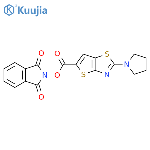 1,3-dioxo-2,3-dihydro-1H-isoindol-2-yl 2-(pyrrolidin-1-yl)thieno[2,3-d][1,3]thiazole-5-carboxylate structure