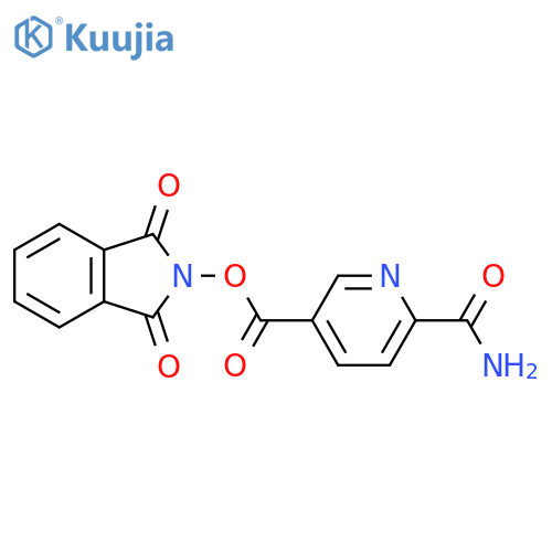 1,3-dioxo-2,3-dihydro-1H-isoindol-2-yl 6-carbamoylpyridine-3-carboxylate structure
