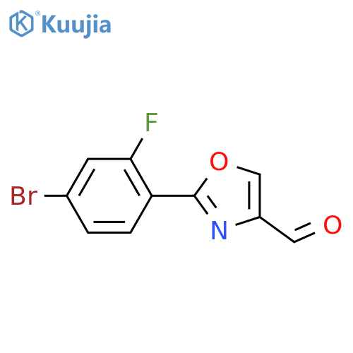 2-(4-Bromo-2-fluorophenyl)-1,3-oxazole-4-carbaldehyde structure