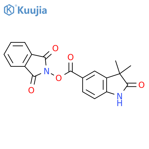 1,3-dioxo-2,3-dihydro-1H-isoindol-2-yl 3,3-dimethyl-2-oxo-2,3-dihydro-1H-indole-5-carboxylate structure