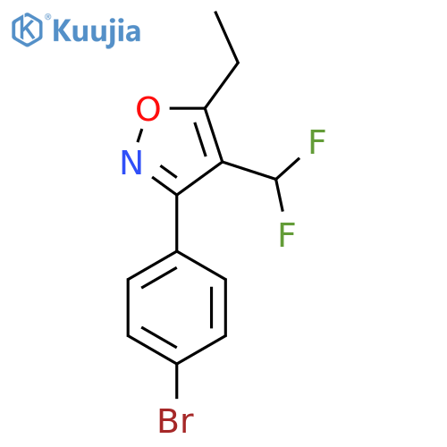 3-(4-Bromophenyl)-4-(difluoromethyl)-5-ethyl-1,2-oxazole structure
