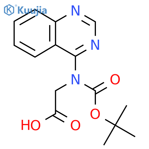 2-[(2-Methylpropan-2-yl)oxycarbonyl-quinazolin-4-ylamino]acetic acid structure